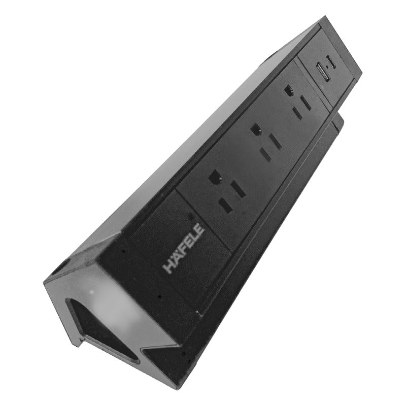 Centro de Carga Häfele 822.91.191 sin Perforación | 3 Contactos + USB