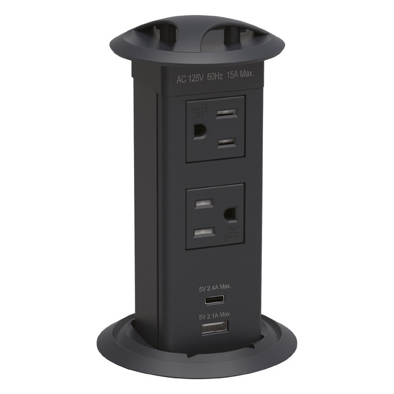 Torre de Carga Retráctil Häfele: 2 USB, Compacta y Potente