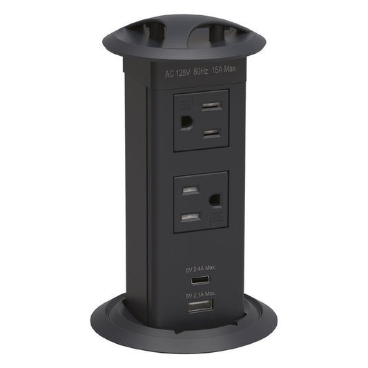 Torre de Carga Retráctil Häfele: 2 USB, Compacta y Potente