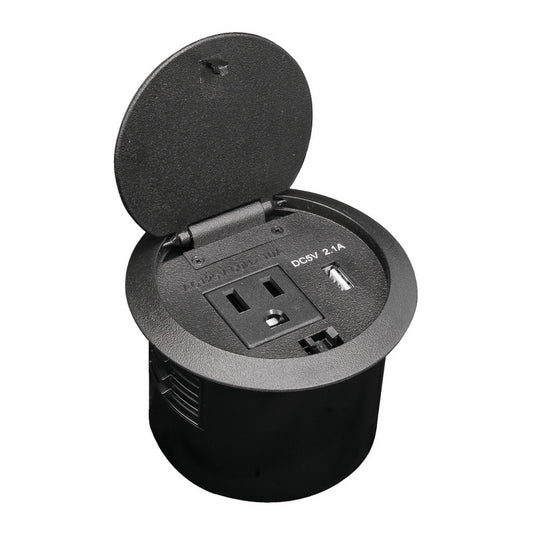 Estación Conexión Häfele: Tapa Táctil, USB y 125 V