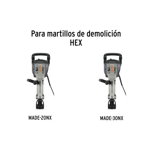 Cincel Plano Zanco Hexagonal 1-3/8" x 20" - Herramienta Profesional