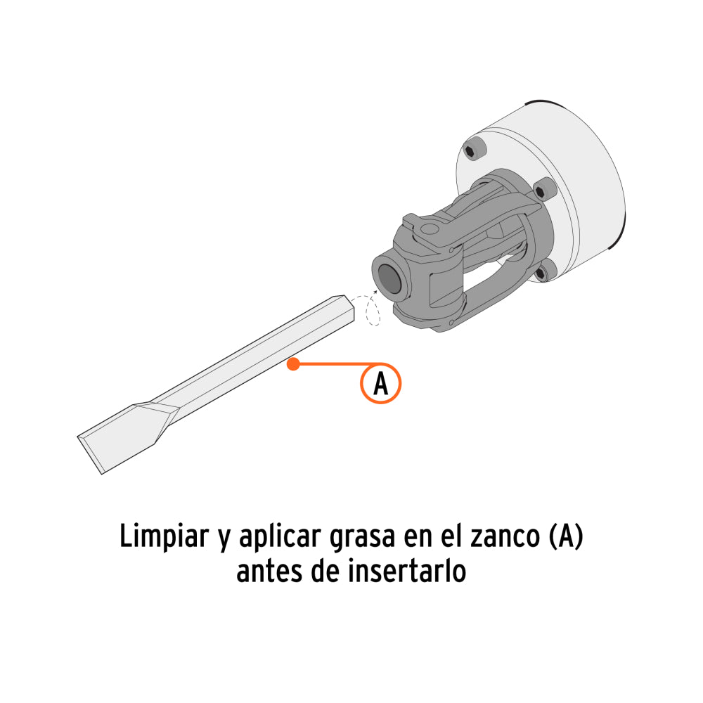 Cincel de Punta Hexagonal 20" - Duradero y Preciso