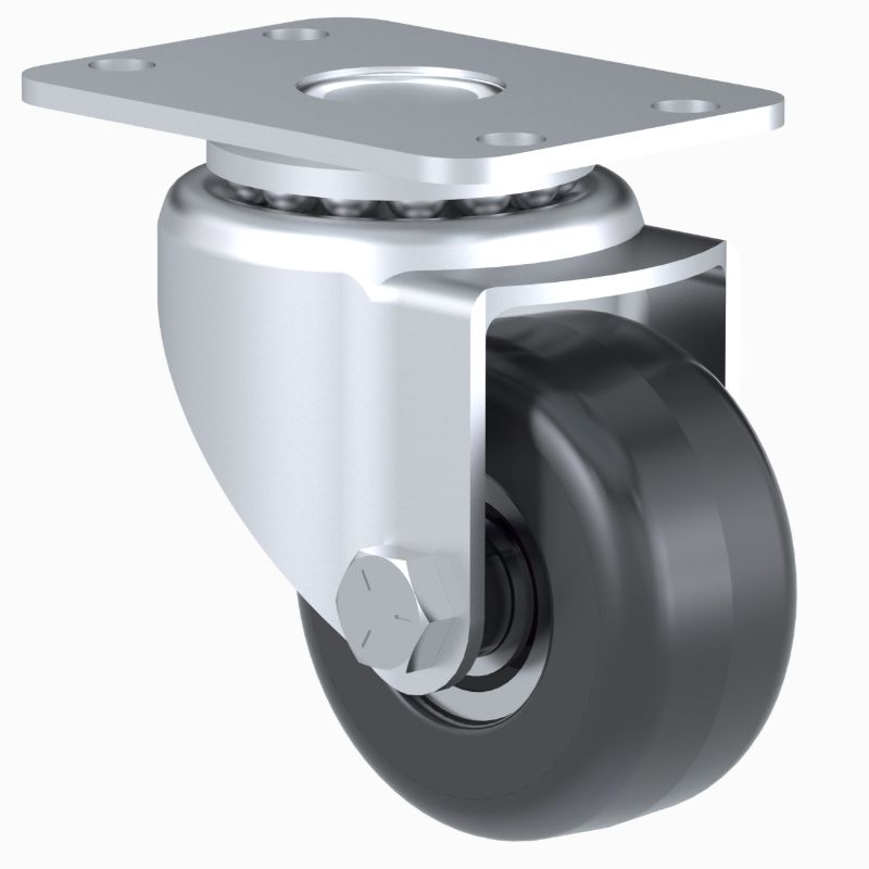 Rodaja Industrial 2ʺ Giratoria - Hule Balero, Carga 40 kg
