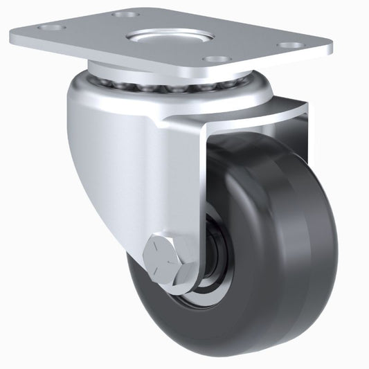 Rodaja Industrial 2ʺ Giratoria - Hule Balero, Carga 40 kg