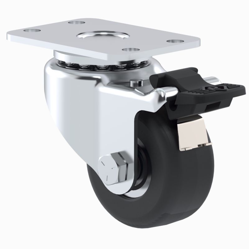 Rodaja Industrial 2” Giratoria con Freno Inoxidable | HI51PGBTFR