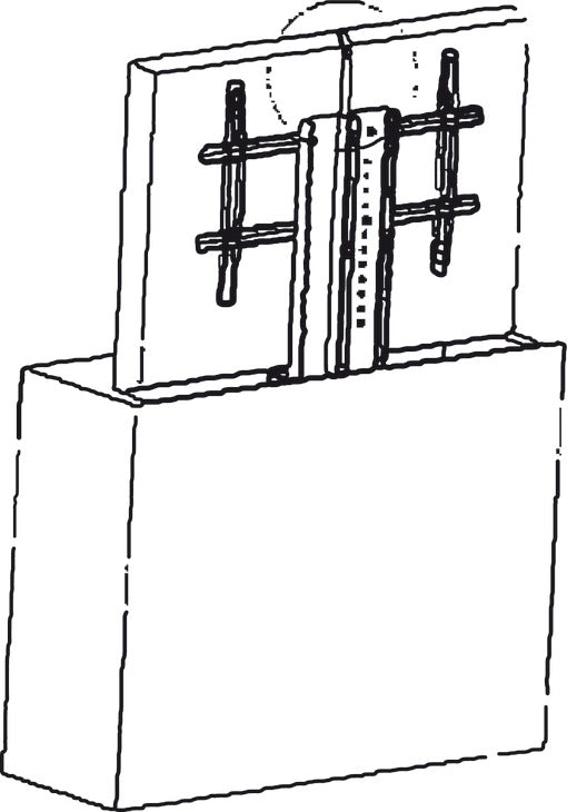 Elevador TV Motorizado 65" - 220lbs | Control Remoto