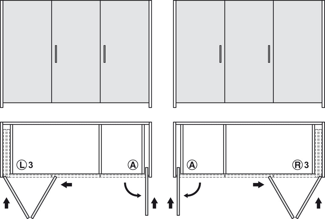 Concepta 25 Folding Table - Ajustable 1250-1850 mm