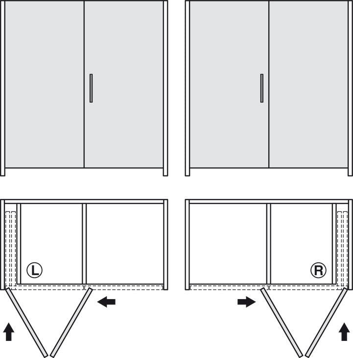 Concepta 25 Folding Table - Ajustable 1250-1850 mm