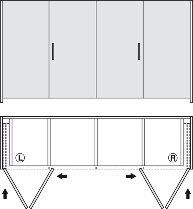 Concepta 25 Folding Table - Ajustable 1250-1850 mm