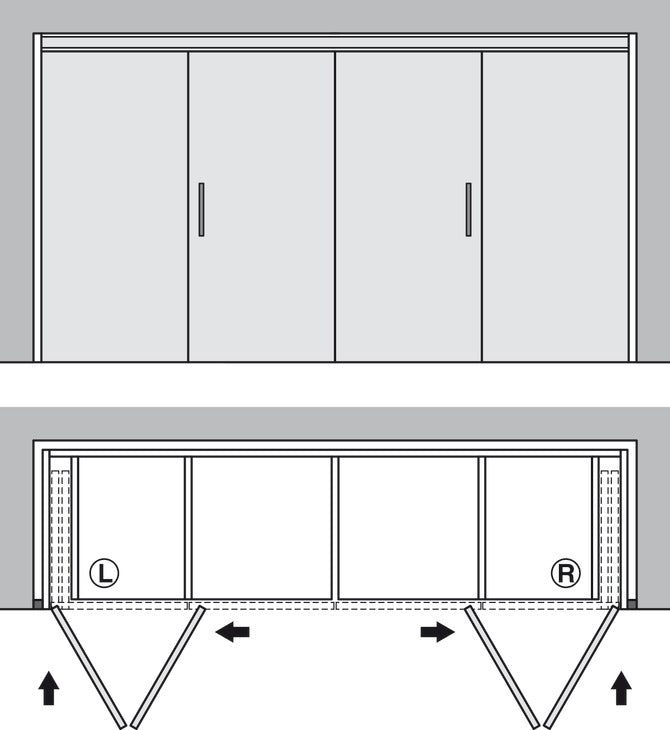 Concepta 25 Folding Table - Ajustable 1250-1850 mm