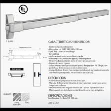 Barra Antipánico TESA MX4701 - Acero Inox 740mm | Certificación UL