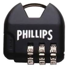 Candado Digital Phillips 4 Dígitos Negro - Seguridad Sin Llaves