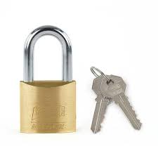 CANDADO DE LATÓN SÓLIDO 5 PERNOS 50 MM GANCHO LARGO MOD. 14-GL