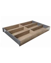 Bandeja-Cubertero para LEGRABOX | Madera Moderna | 6 Compartimentos