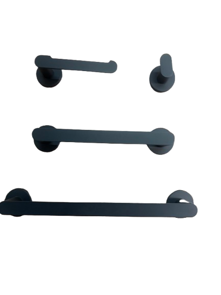 Set de accesorios para baño negro mate