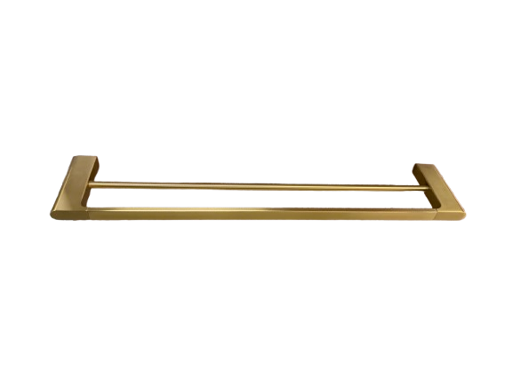 Toallero doble Satin brass