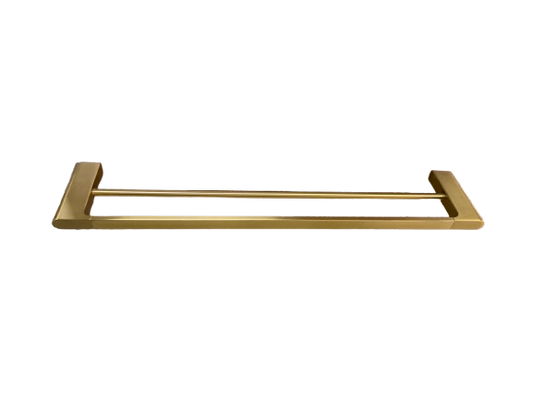 Toallero doble Satin brass