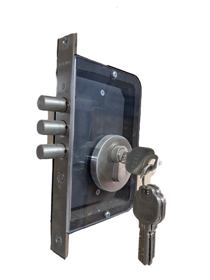 Mecanismo con cilndro 70 mm llave-mariposa