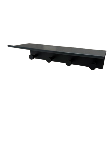 Perchero con Repisa Negro LJ3320 - Organiza tu Espacio