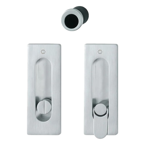 Spazio Kit WC Niquel Satin con Cerradura + Mecanismo