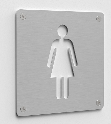 Placas Señalética Acero Inox JNF | Baños y Espacios Públicos