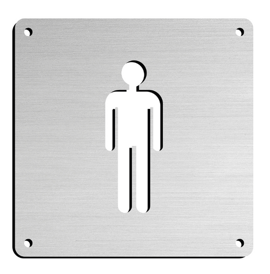 Placas Acero Inoxidable JNF - Señalética Sanitarios Hombre/Mujer