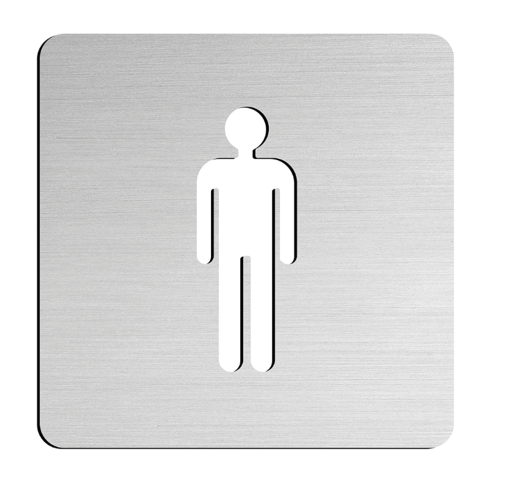 Placa Acero Inoxidable AISI 304 - Señalética Hombre