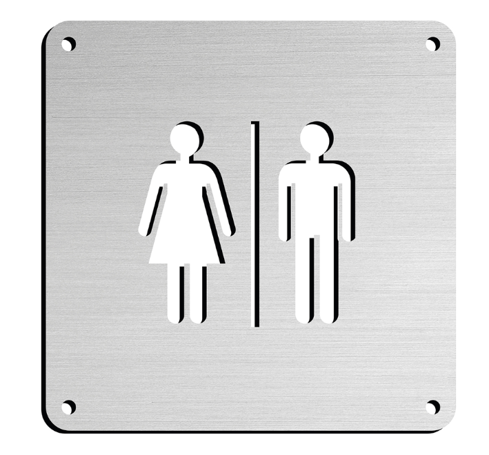 Placas Acero Inoxidable JNF - Señalética Hombre/Mujer