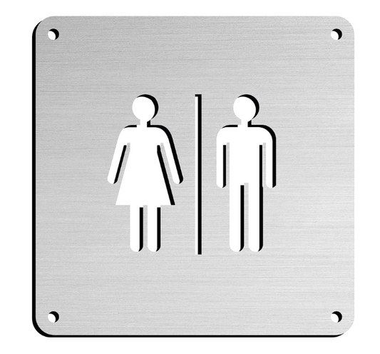 Placas Acero Inoxidable JNF - Señalética Hombre/Mujer