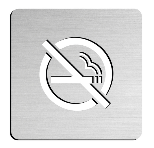 Placa 'No Fumar' Acero Inoxidable AISI 304 - JNF