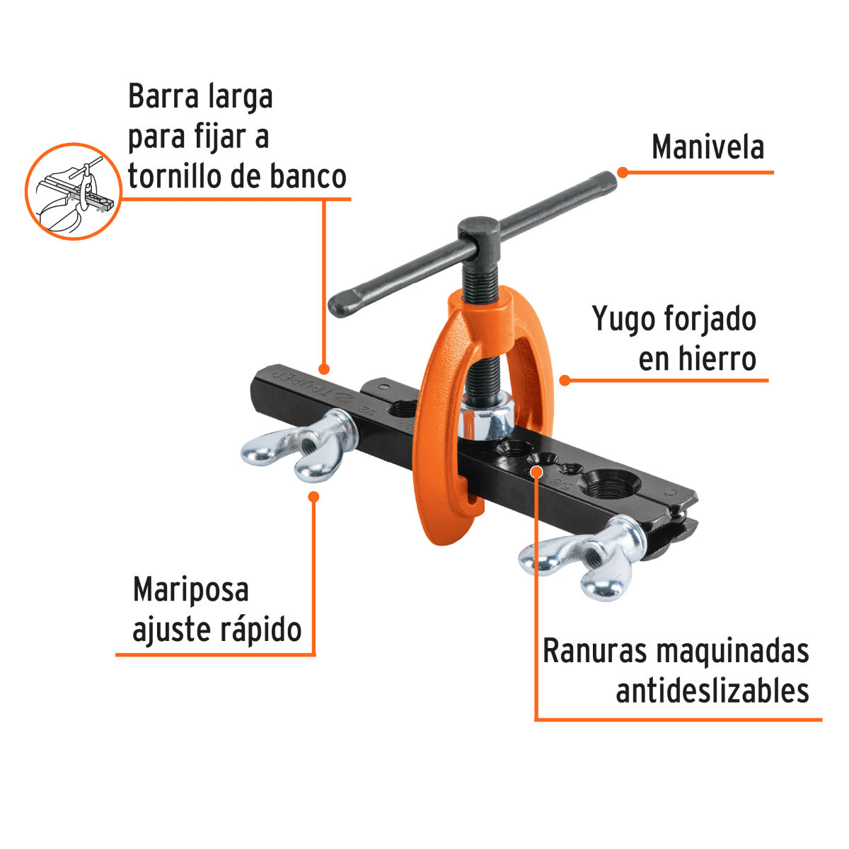 Avellanador JAV-7 para Aluminio, Latón y Cobre (3/16"-5/8")