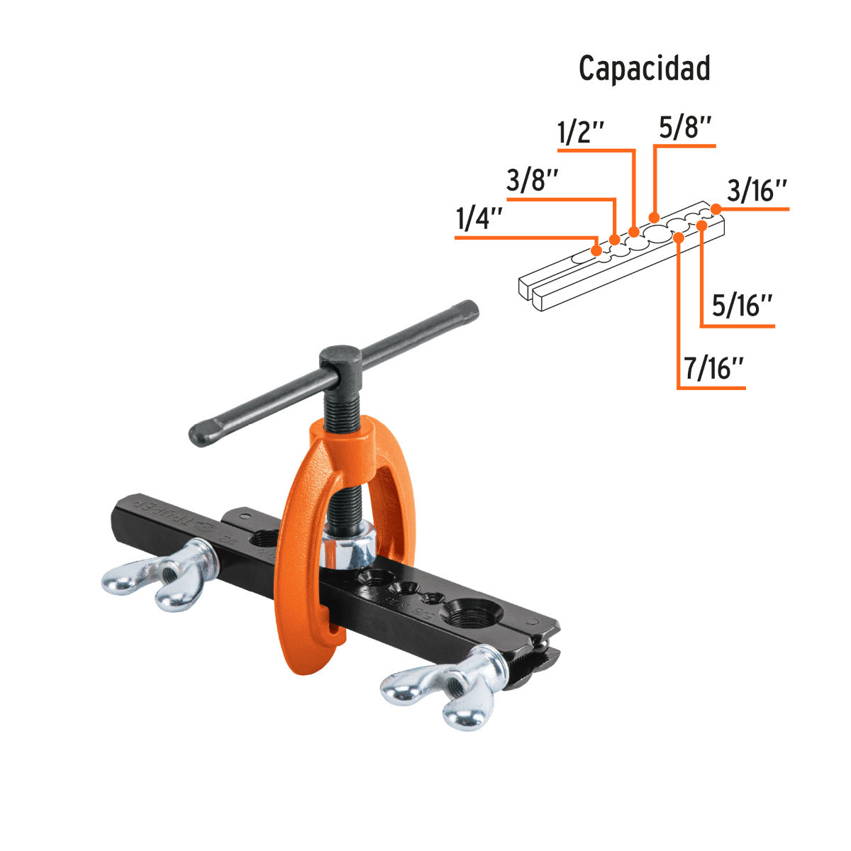 Avellanador JAV-7 para Aluminio, Latón y Cobre (3/16"-5/8")