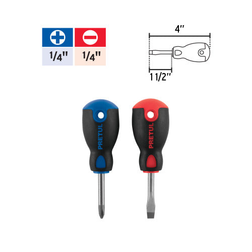 JUEGO DESARMADORES TIPO TROMPO 2 PZAS COMFORT GR