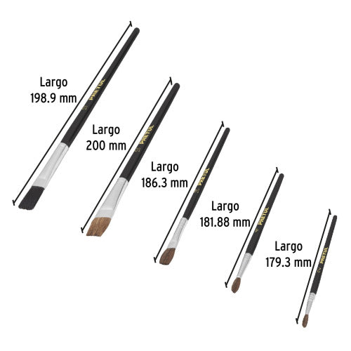 Pinceles Pretul JPIN-5P - Juego Profesional para Pintura