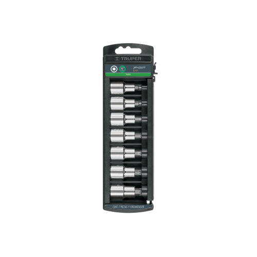 Juego de 7 dados Torx 1/2" - Alta precisión y durabilidad