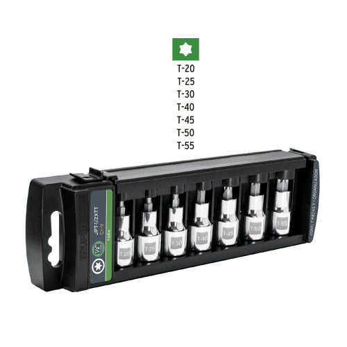 Juego de 7 dados Torx 1/2" - Alta precisión y durabilidad