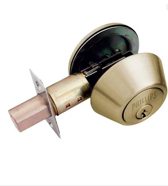 Cerradura Phillips AS B262 - Alta Seguridad en Latón Brillo