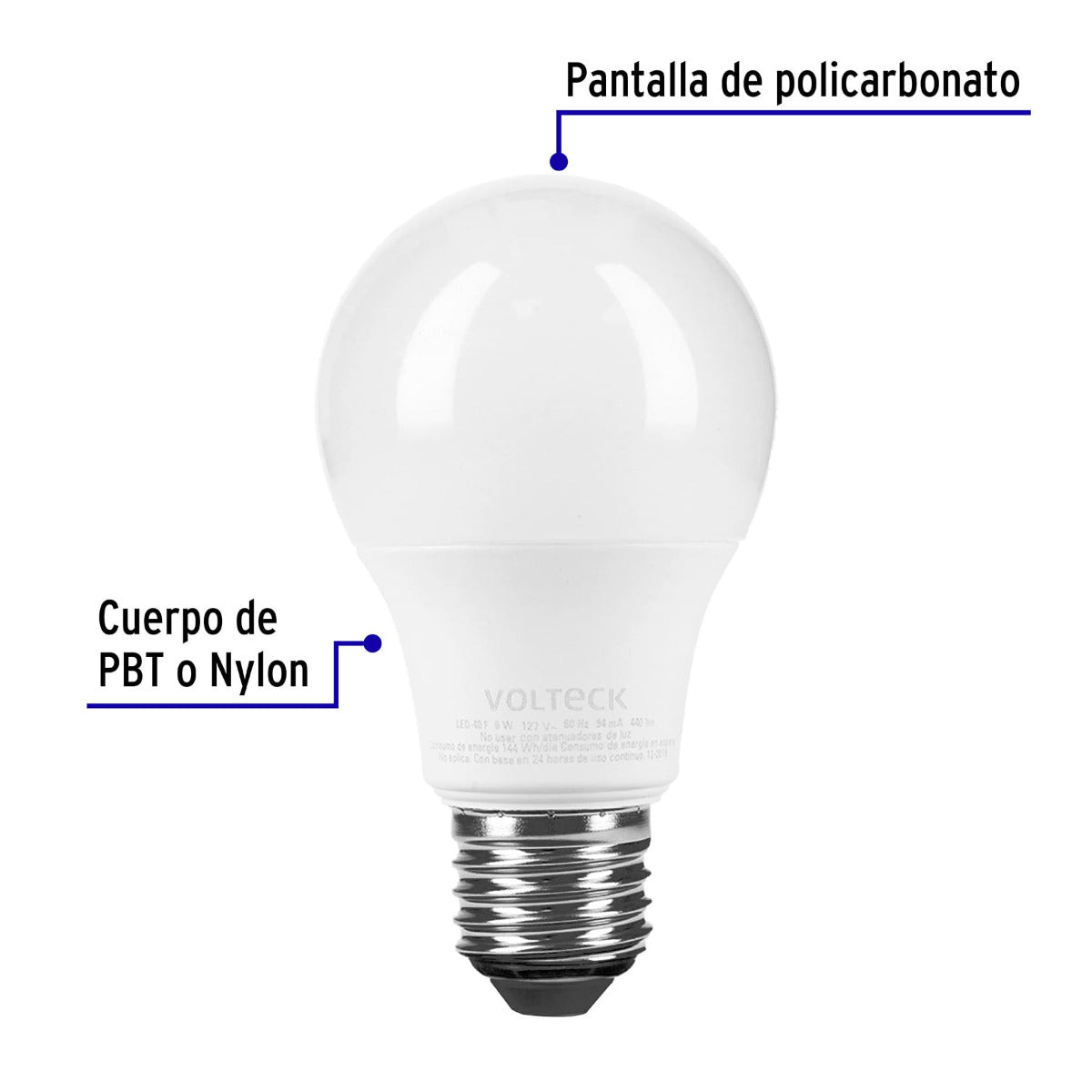 Lámpara LED Estándar 19.6W, Equivalente a 40W, Duradera