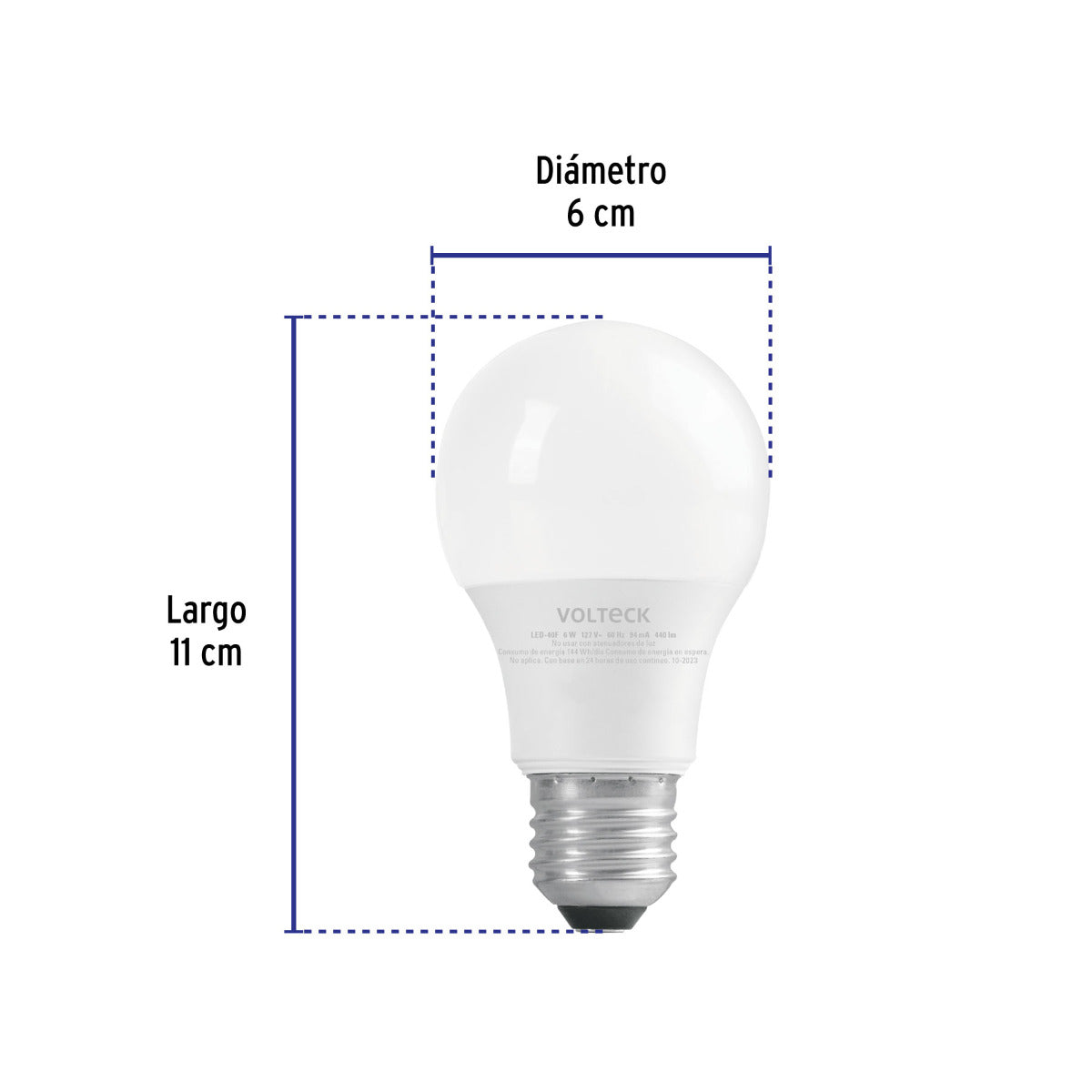Lámpara LED Estándar 19.6W, Equivalente a 40W, Duradera