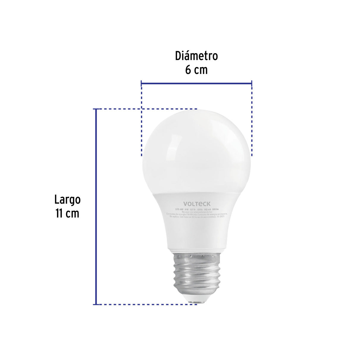 Lámpara LED A19 9W - Luz Día Eficiente y Duradera