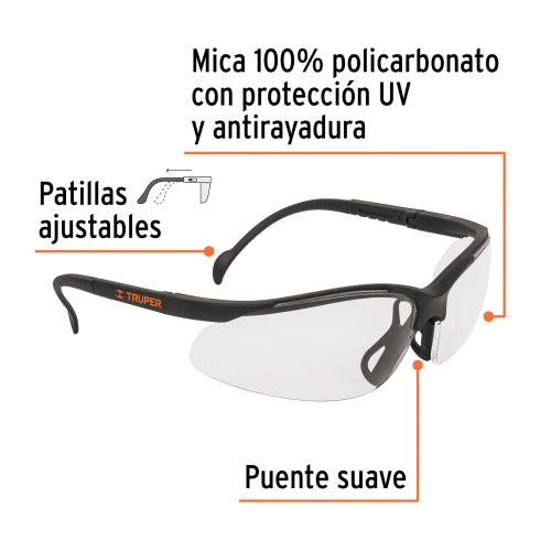 Lentes de Seguridad Clara con Antiemp. Tecnología Avanzada