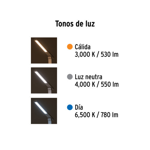Lámpara LED 8W con 5 Niveles de Luz | Ahorro Energético