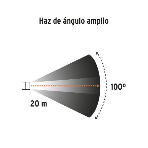 Linterna LED Camping 20m, 3 Modos, Pilas AAA | Alta Intensidad