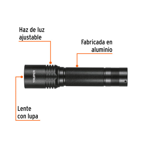 Linterna Recargable LED 130 Lúmenes - Aluminio Duradero
