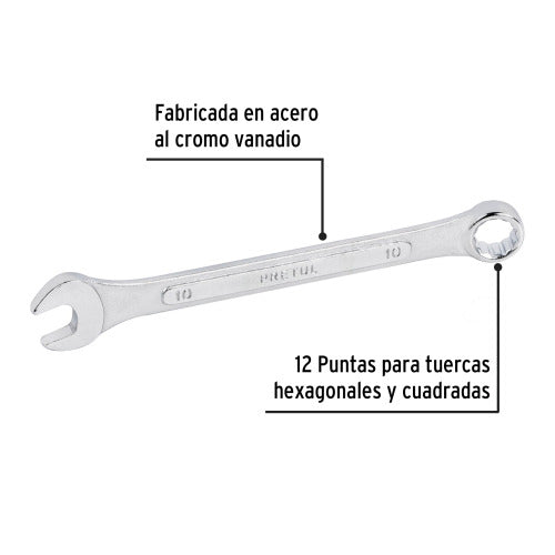 Llave combinada mm, 10 x 120 mm, pretul
