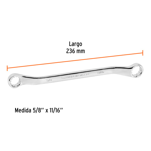 Llave de estrías, 5/8 x 11/16' x 236 mm