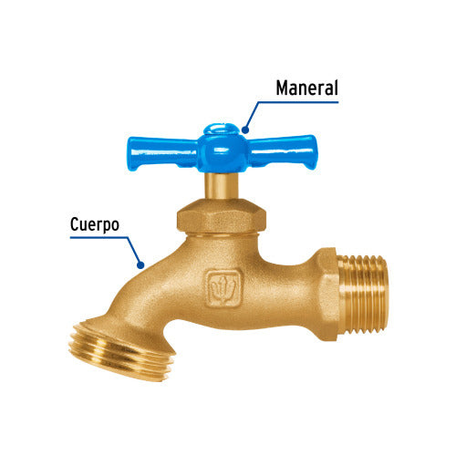 Llave para Manguera de Latón 160g, Entrada 1/2 - Calidad Garantizada