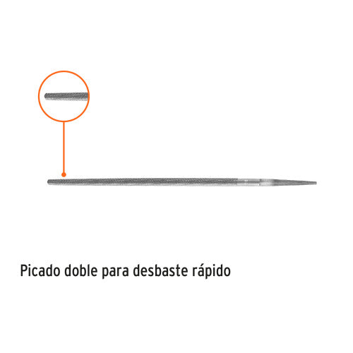Lima redonda bastarda 8 - Herramienta profesional