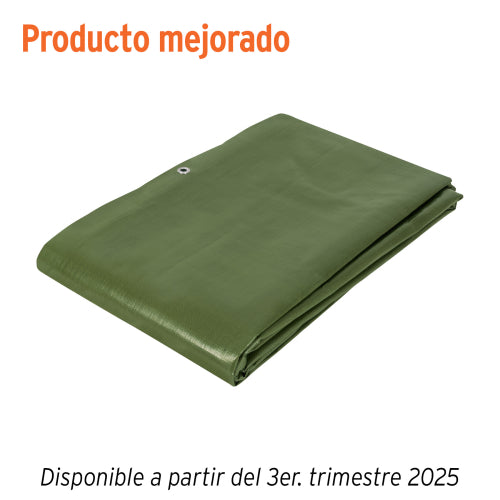 Lona Truper 4x6m Verde Olivo - Resistente para Uso Rudo
