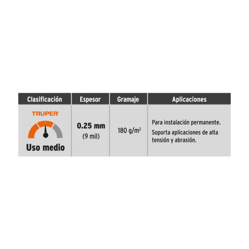 Lona Gris Truper 6x6m - Resistente y Duradera